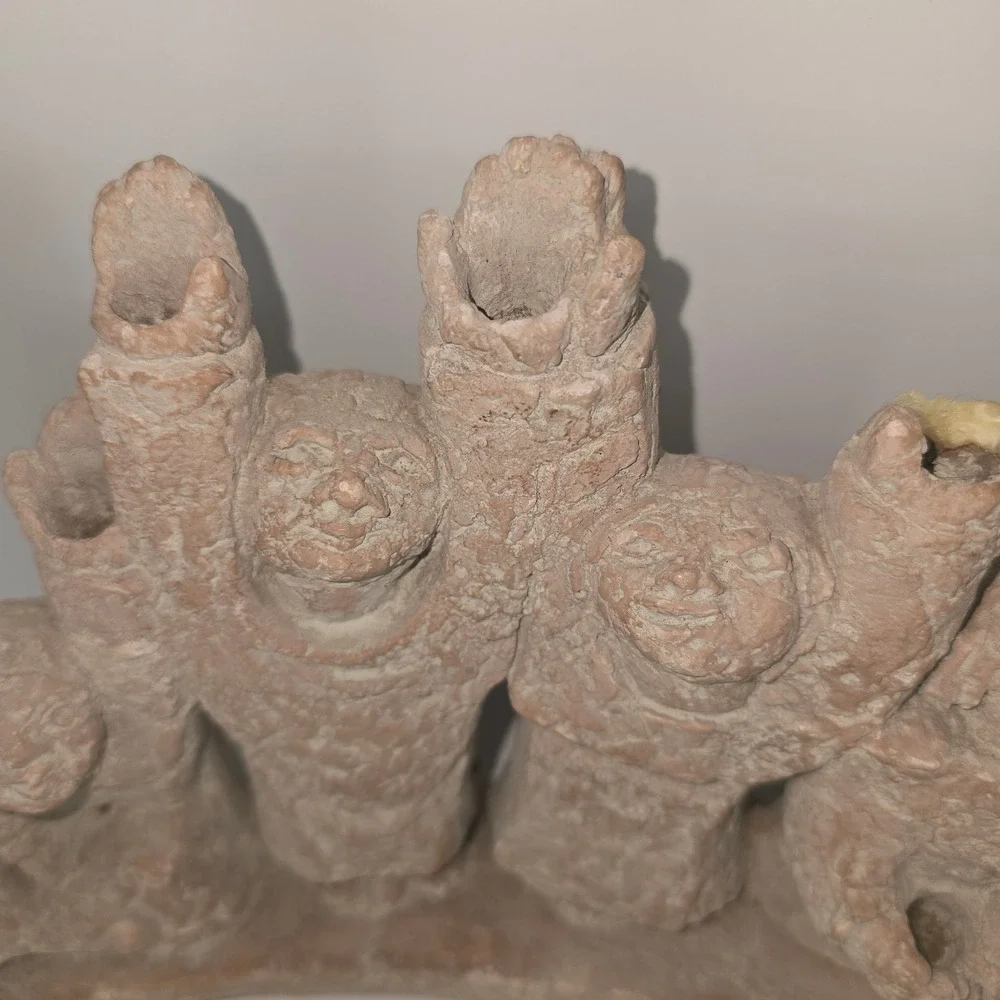 Vintage Ellen Lord Stone Hanukkah - Austin Productions Mid Century Sculpture